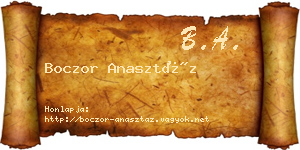 Boczor Anasztáz névjegykártya